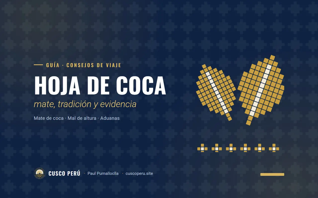 Hoja de coca: mate, tradición y evidencia. Mate de coca · Mal de altura · Aduanas